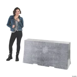 3D Concrete Barricade Cardboard Stand-Up