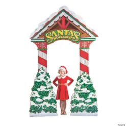 3D Santa’s Workshop Archway Cardboard Stand-Up