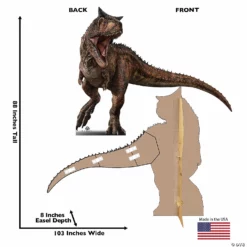 85" Jurassic World 3: Dominion™ Carnotaurus Life-Size Cardboard Stand-Up -DIY Photo Booth Shop 85 jurassic world 3 dominion carnotaurus life size cardboard stand up14234148 a01