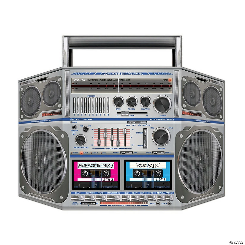 Awesome 80s Boombox Cardboard Stand-Up 3 Awesome 80s Boombox Cardboard Stand-Up