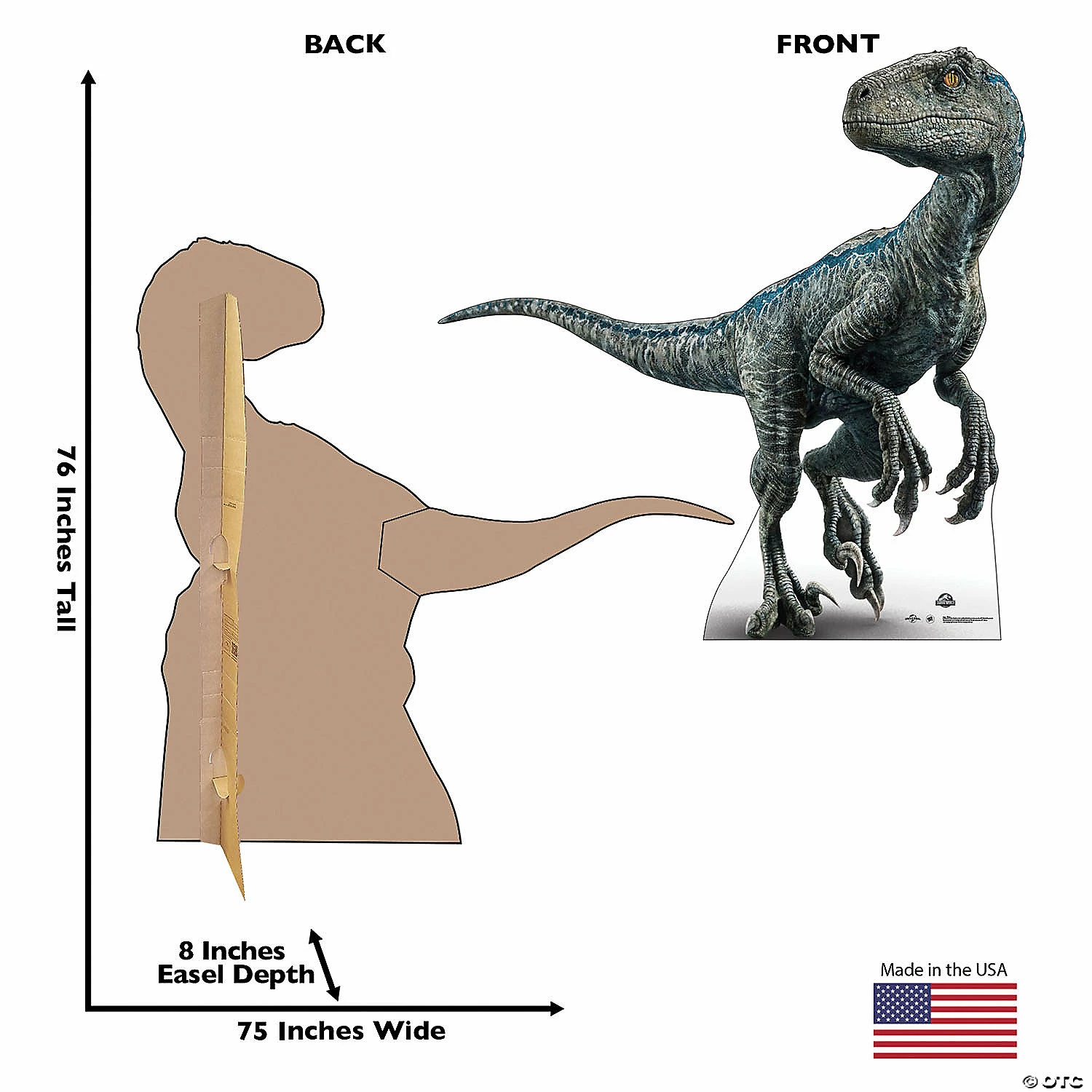 Blue the Velociraptor Jurassic World Stand-Up 5 Blue the Velociraptor Jurassic World Stand-Up - Image 3