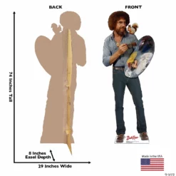 Bob Ross & Squirrel Friend Life-Size Cardboard Stand-Up -DIY Photo Booth Shop bob ross and squirrel friend life size cardboard stand up14101111 a02