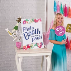 Bright Floral Photo Booth Sign -DIY Photo Booth Shop bright floral photo booth sign13786023 a01
