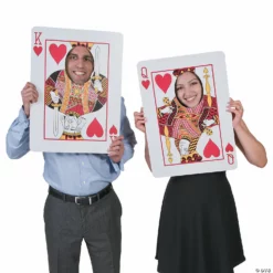 Casino Playing Card Face Cutouts - 2 Pc. -DIY Photo Booth Shop casino playing card face cutouts 2 pc 13774588 a01
