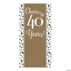 Cheers to 40 Years Backdrop Banner