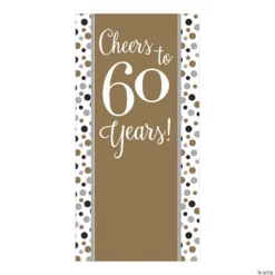 Cheers to 60 Years Backdrop Banner