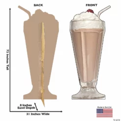 Chocolate Milkshake Cardboard Stand-Up -DIY Photo Booth Shop chocolate milkshake cardboard stand up13960105 a02