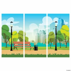 City Park Scene Backdrop - 3 Pc. -DIY Photo Booth Shop city park scene backdrop 3 pc 14104218 a01