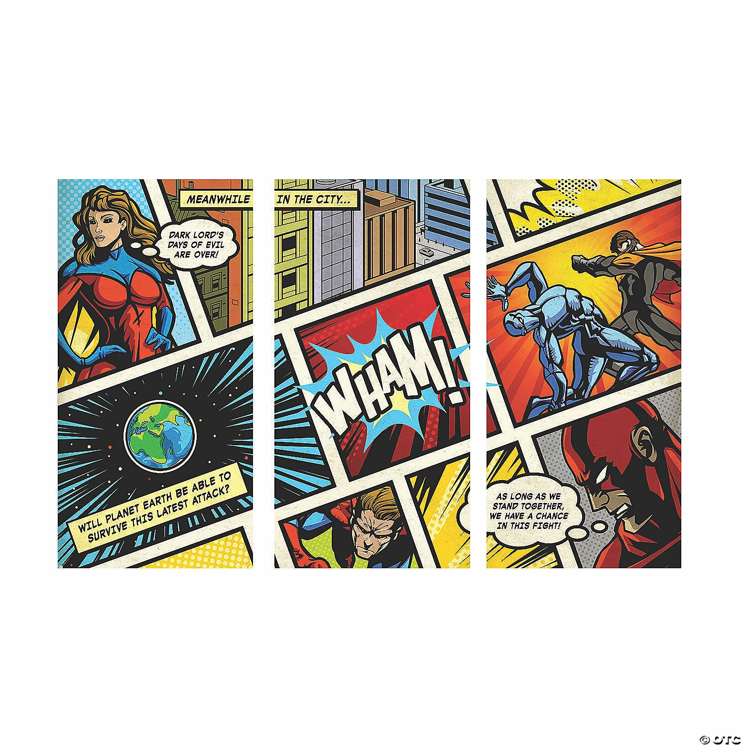 Comic Superhero Backdrop - 2 Pc. 4 Comic Superhero Backdrop - 2 Pc. - Image 2