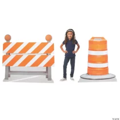 Construction Barricade Cardboard Stand-Ups - 2 Pc.