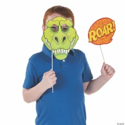 Dinosaur Photo Stick Props - 12 Pc. -DIY Photo Booth Shop dinosaur photo stick props 12 pc 13846119 a01