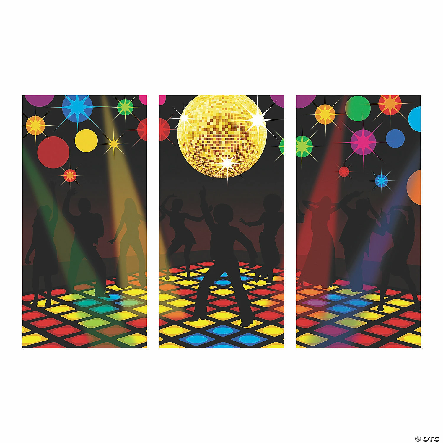 Disco Party Backdrop - 3 Pc. 4 Disco Party Backdrop - 3 Pc. - Image 2
