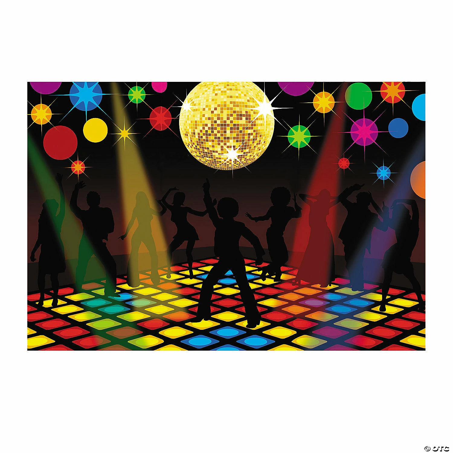 Disco Party Backdrop - 3 Pc. 3 Disco Party Backdrop - 3 Pc.