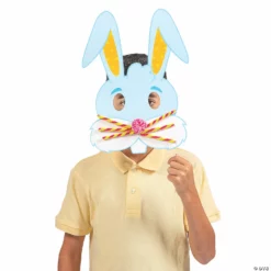Easter Bunny Mask Photo Stick Prop Craft Kit - Makes 12 -DIY Photo Booth Shop easter bunny mask photo stick prop craft kit makes 1213834615 a02