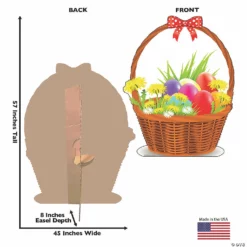 Easter Flower Basket Lifesize Cardboard Stand-Up -DIY Photo Booth Shop easter flower basket lifesize cardboard stand up13960068 a02