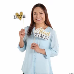 Engagement Party Photo Stick Props - 12 Pc. -DIY Photo Booth Shop engagement party photo stick props 12 pc 13972423 a01