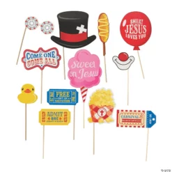 Faith Fall Carnival Photo Prop Sticks- 12 Pc.