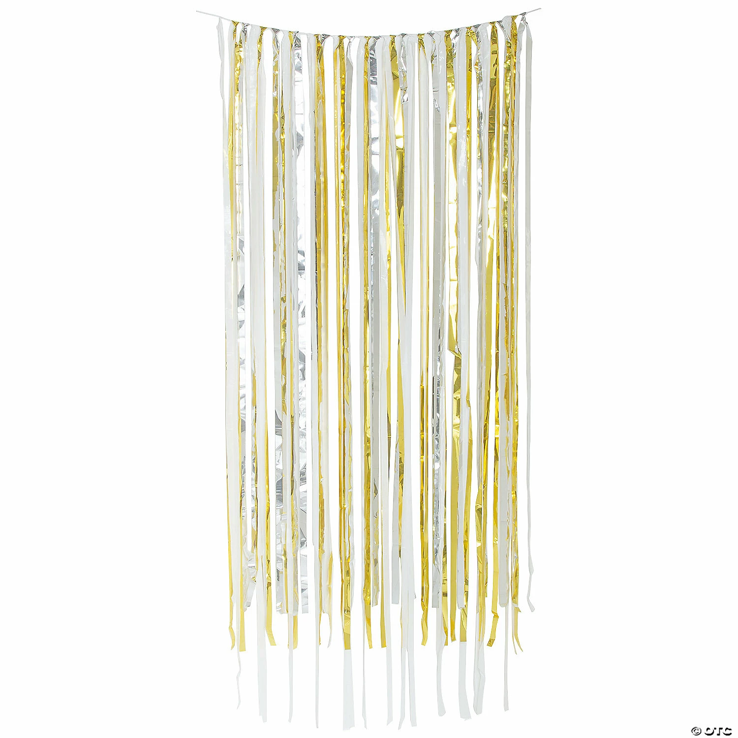 Gold, SIlver & White Streamer Backdrop 3 Gold, SIlver & White Streamer Backdrop