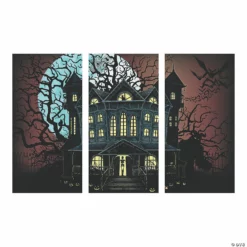 Haunted House Backdrop Halloween Decoration - 3 Pc. -DIY Photo Booth Shop haunted house backdrop halloween decoration 3 pc 13603305 a01