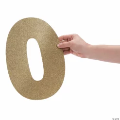 Homecoming Gold Glitter Cutouts - 10 Pc. -DIY Photo Booth Shop homecoming gold glitter cutouts 10 pc 13808945 a01