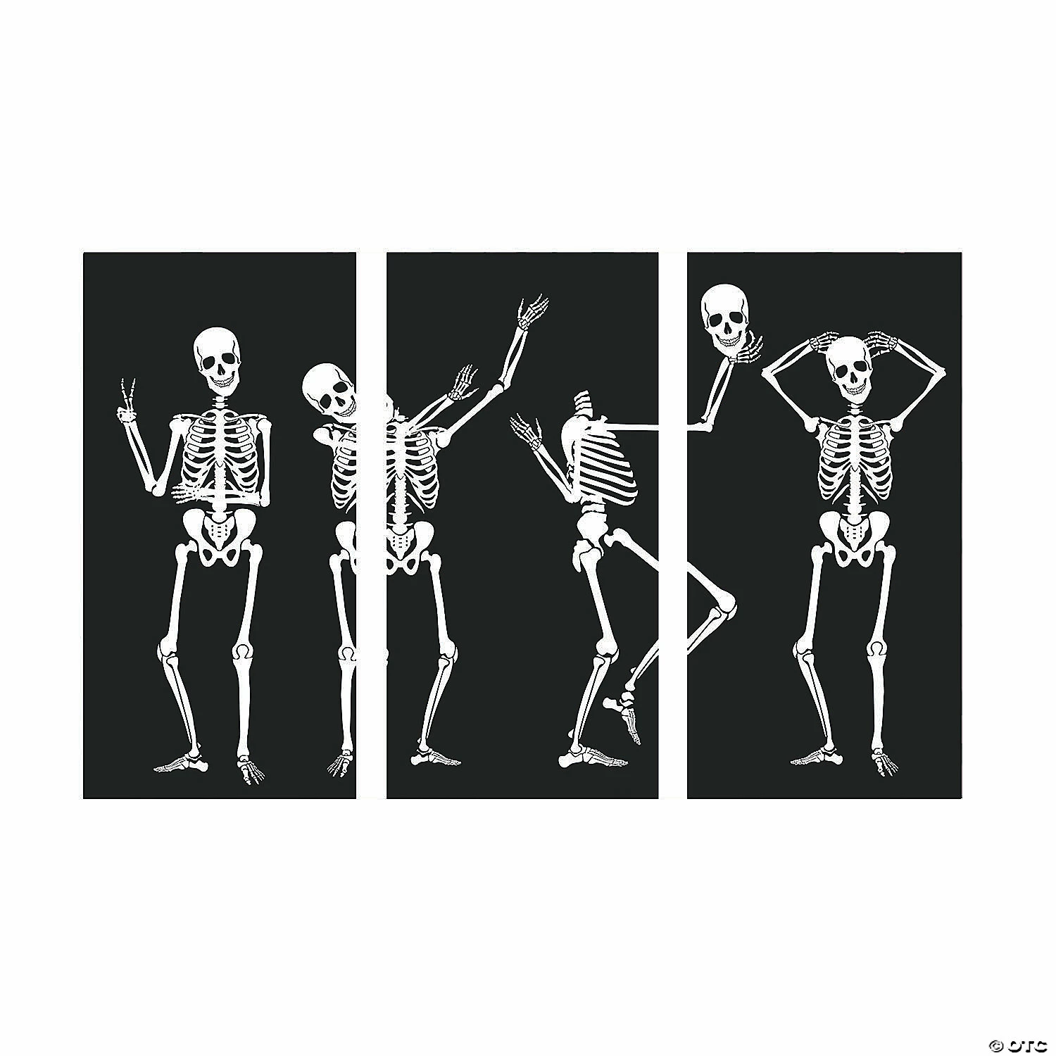 Humorous Skeletons Backdrop Halloween Decoration - 3 Pc. 4 Humorous Skeletons Backdrop Halloween Decoration - 3 Pc. - Image 2