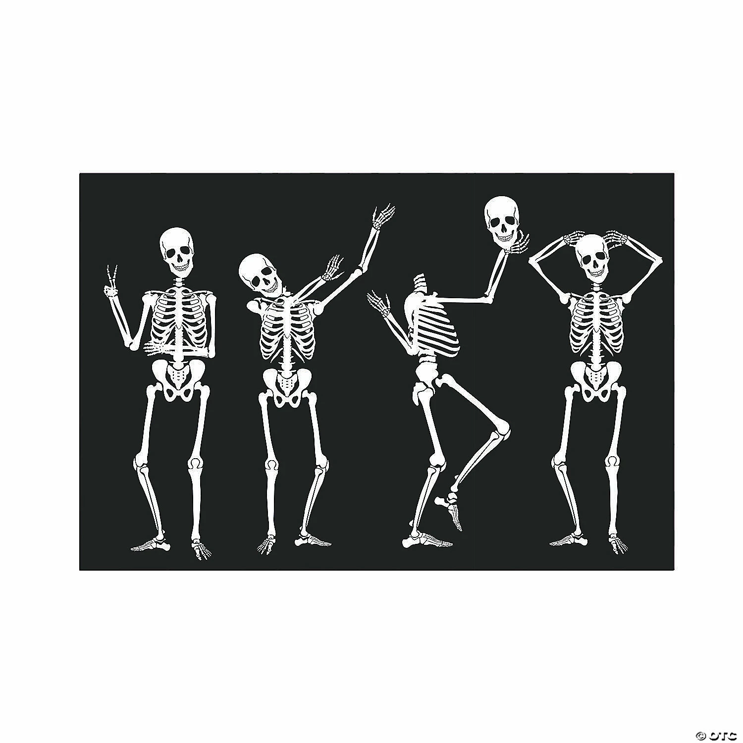 Humorous Skeletons Backdrop Halloween Decoration - 3 Pc. 3 Humorous Skeletons Backdrop Halloween Decoration - 3 Pc.