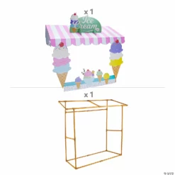 Ice Cream Tabletop Hut with Frame - 2 Pc. -DIY Photo Booth Shop ice cream tabletop hut with frame 2 pc 14211898 a02