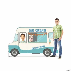 Ice Cream Truck Life-Size Cardboard Stand-In Stand-Up -DIY Photo Booth Shop ice cream truck life size cardboard stand in stand up13960097 a01