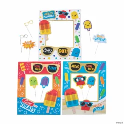 Ice Pop Photo Props with Glitter - 12 Pc.