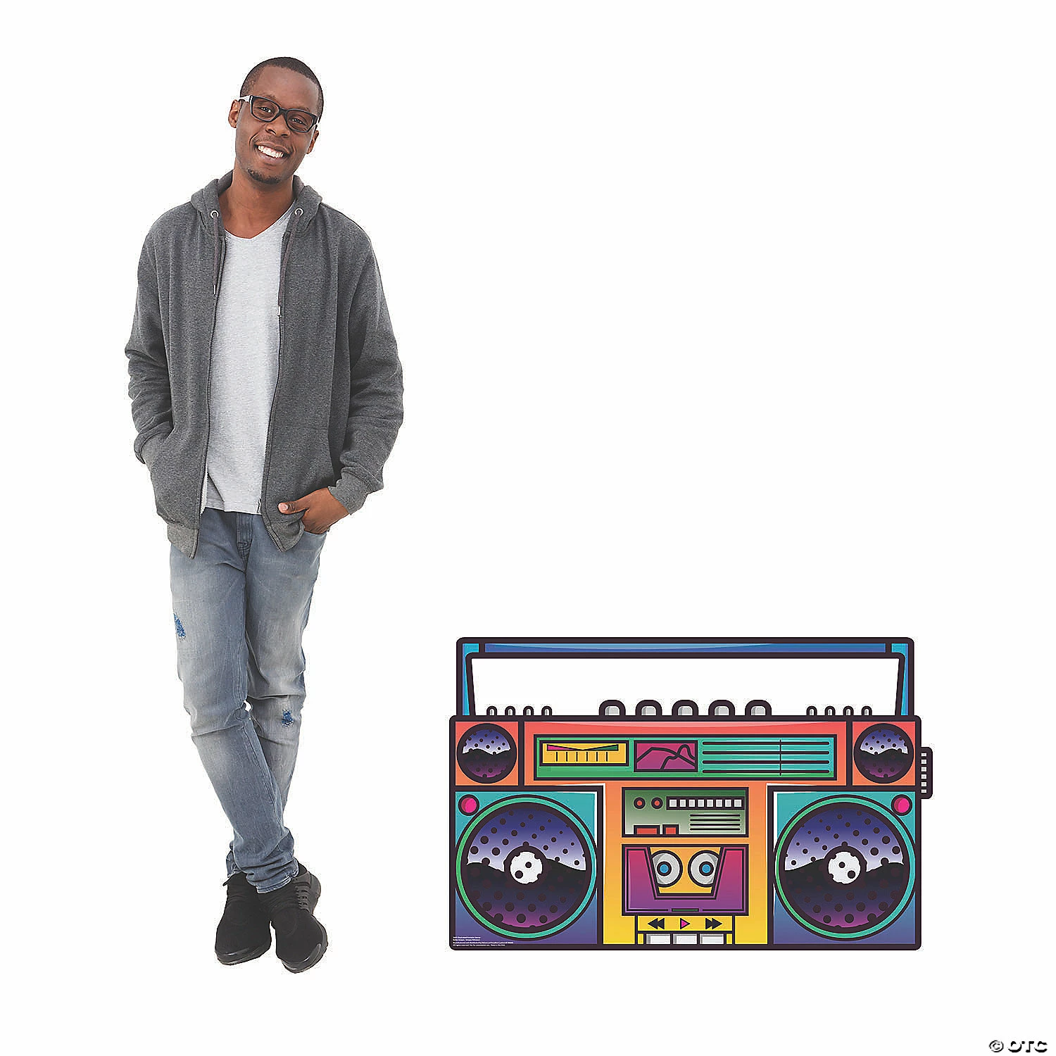 Illustrated Boombox Cardboard Stand-Up 5 Illustrated Boombox Cardboard Stand-Up - Image 3
