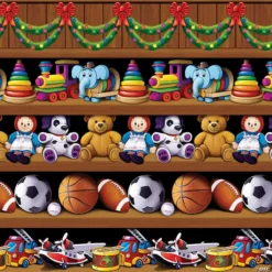 Insta-Theme Santa Workshop Backdrop