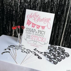 Large Metallic Fringe Backdrop Curtains -DIY Photo Booth Shop large black metallic fringe backdrop curtain13629035 a02