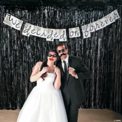 Large Metallic Fringe Backdrop Curtains -DIY Photo Booth Shop large black metallic fringe backdrop curtain13629035 a04