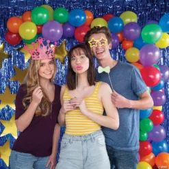 Large Metallic Fringe Backdrop Curtains 7 Large Metallic Fringe Backdrop Curtains -DIY Photo Booth Shop large blue metallic fringe backdrop curtain13629039 a02