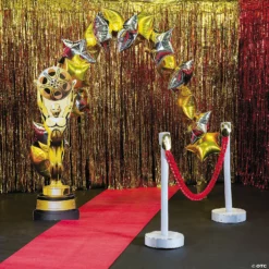 Large Metallic Fringe Backdrop Curtains -DIY Photo Booth Shop large gold metallic fringe backdrop curtain3 6195 a03