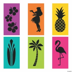 Large Luau Silhouette Backdrop - 6 Pc. -DIY Photo Booth Shop large luau silhouette backdrop 6 pc 13836246 a01