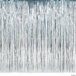 Large Metallic Fringe Backdrop Curtains -DIY Photo Booth Shop large silver metallic fringe backdrop curtain3 6194 a03