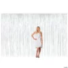 Large Metallic Fringe Backdrop Curtains -DIY Photo Booth Shop large white metallic fringe backdrop curtain13696762