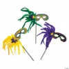 Mardi Gras Feather Masks- 12 Pc. -DIY Photo Booth Shop mardi gras feather masks 12 pc 31 31
