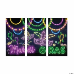 Mardi Gras Glow Backdrop - 3 Pc. -DIY Photo Booth Shop mardi gras glow backdrop 3 pc 13931761 a01