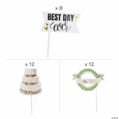 Mega Wedding Photo Booth Prop Kit - 32 Pc. -DIY Photo Booth Shop mega wedding photo booth prop kit 32 pc 14211844 a01