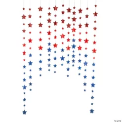 Patriotic Hanging Stars Curtain Backdrop
