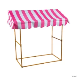 Pink & White Striped Tabletop Tent Kit