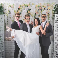 Premium White Floral Wedding Backdrop -DIY Photo Booth Shop premium white floral wedding backdrop13938211 a01