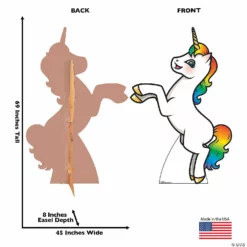 Rainbow Unicorn Cardboard Stand-Up -DIY Photo Booth Shop rainbow unicorn cardboard stand up13847239 a01