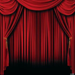 Red Curtain Backdrop - 2 Pc.