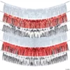 Fringe Garland Backdrop - 6 Pc. -DIY Photo Booth Shop red white and silver fringe garland backdrop 6 pc 13943290