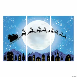 Santa & Reindeer Backdrop - 3 Pc. -DIY Photo Booth Shop santa and reindeer backdrop 3 pc 13748632 a01
