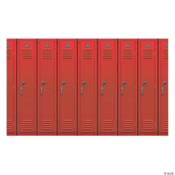 School Locker Backdrop Banner