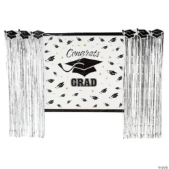 Silver Grad Backdrop Decorating Kit - 5 Pc.